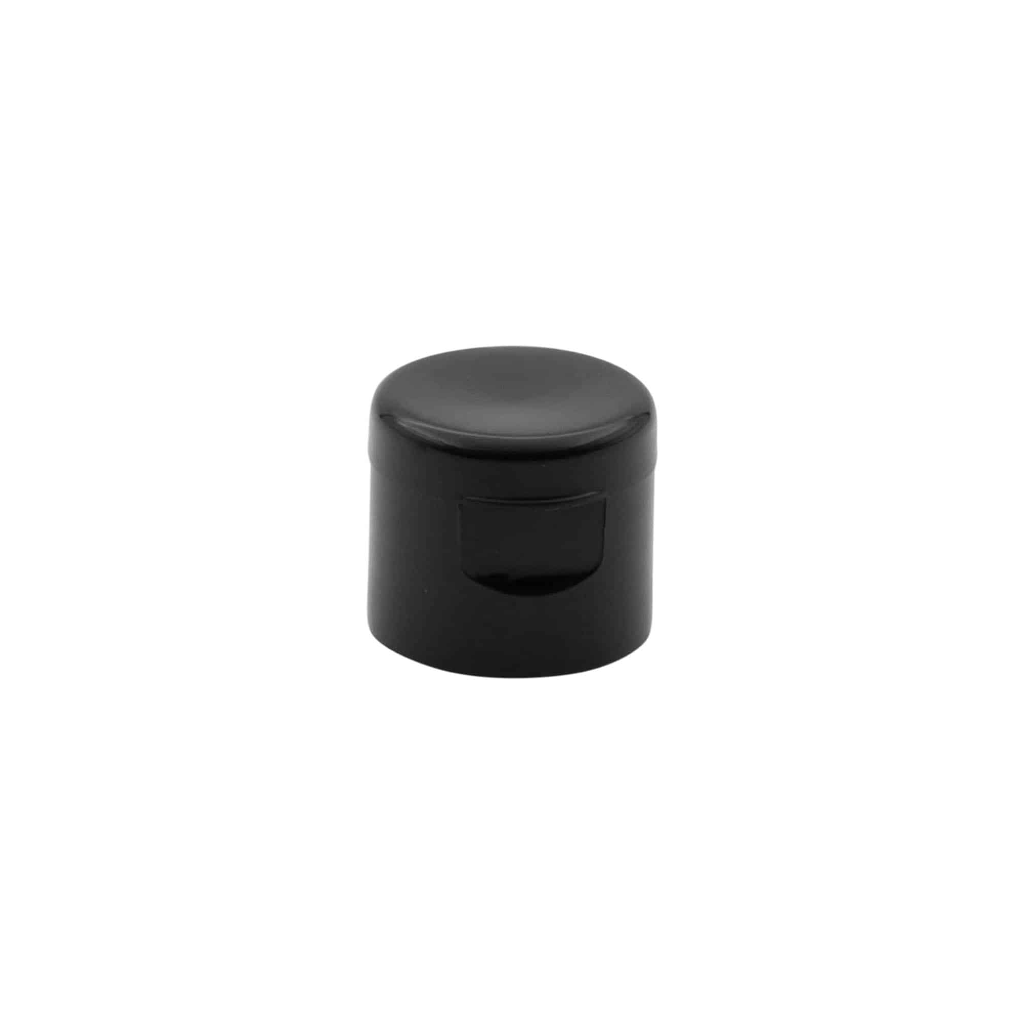 Capac filetat flip top, material plastic PP, negru, pentru închidere: GPI 20/410