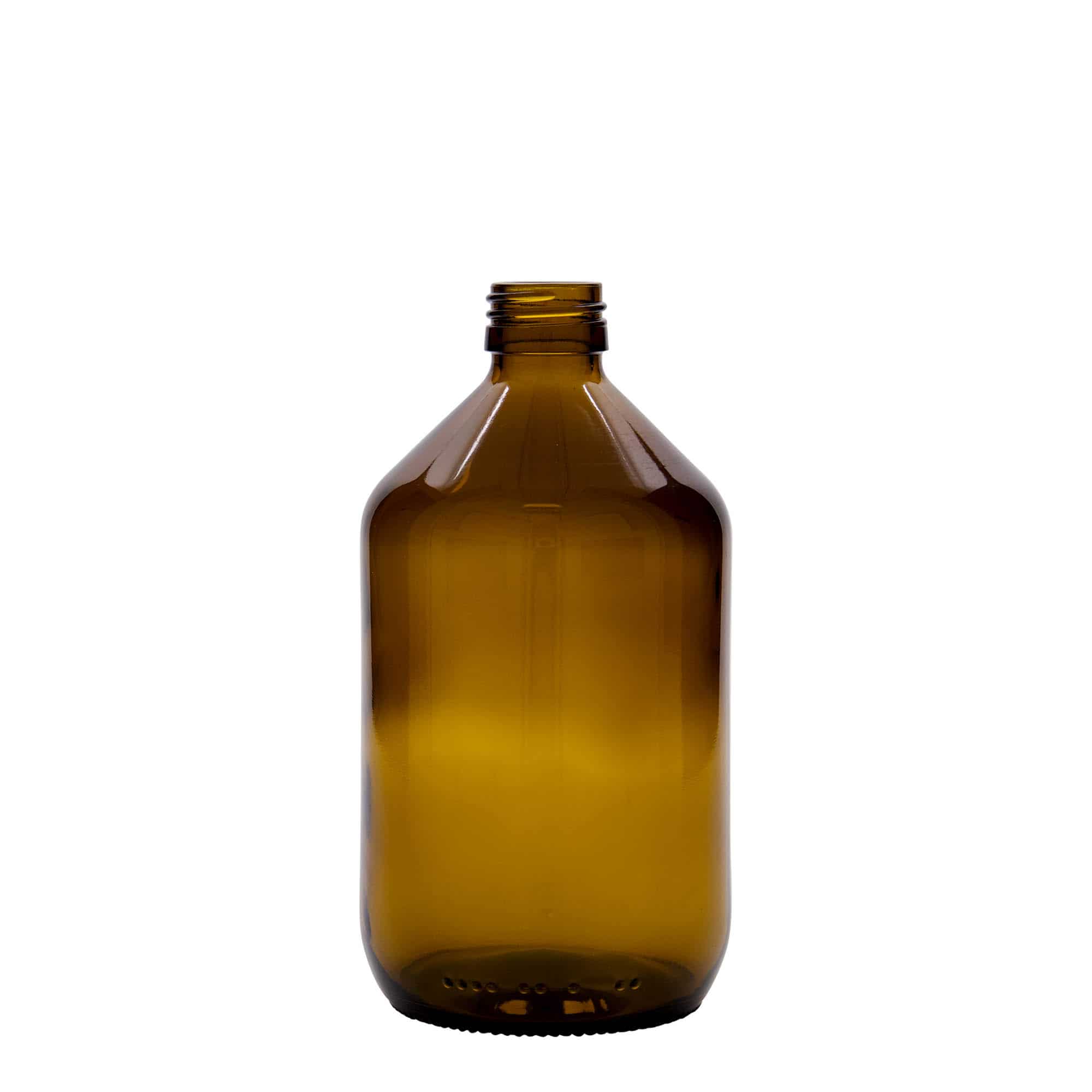 Sticlă medicinală de 500 ml, maro, sticlă, închidere: PP 28