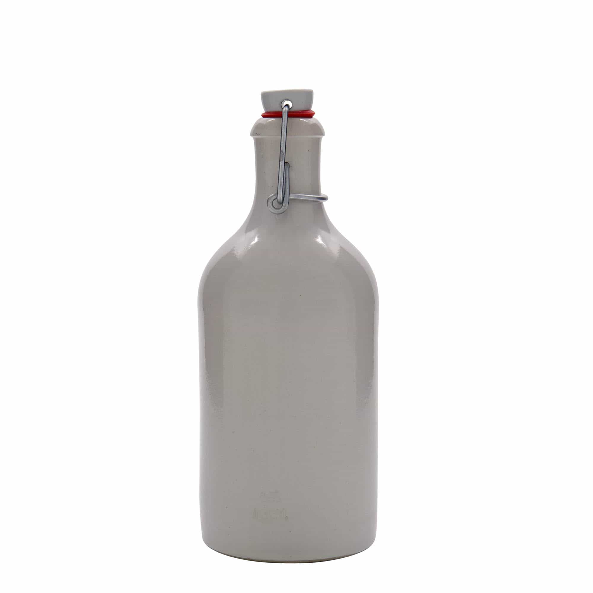 Ulcior de lut de 500 ml, ceramică, alb, închidere: Dop tip Swing top