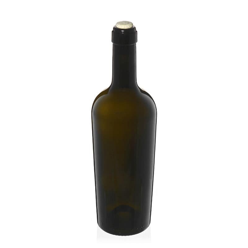 Sticlă de vin de 750 ml „Imperiale”, verde antic, închidere: Dop de plută