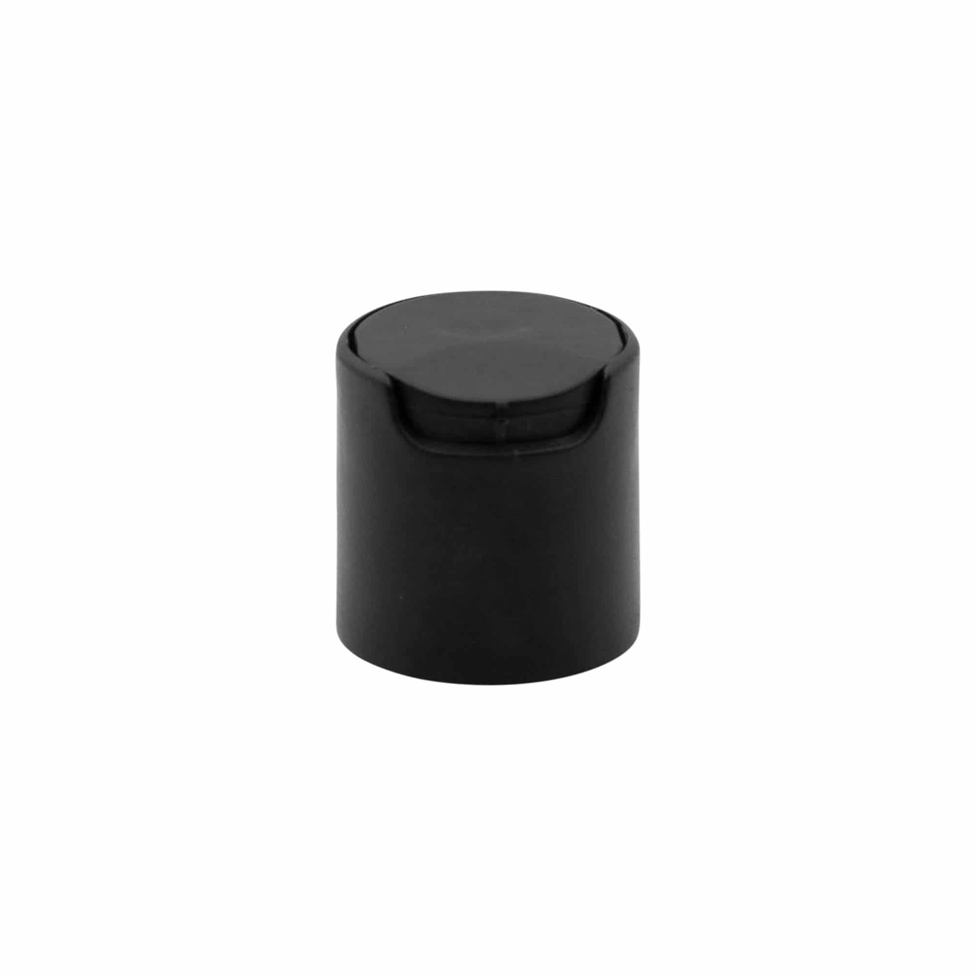 Capac filetat Disc Top, material plastic PP, negru, pentru închidere: GPI 24/410