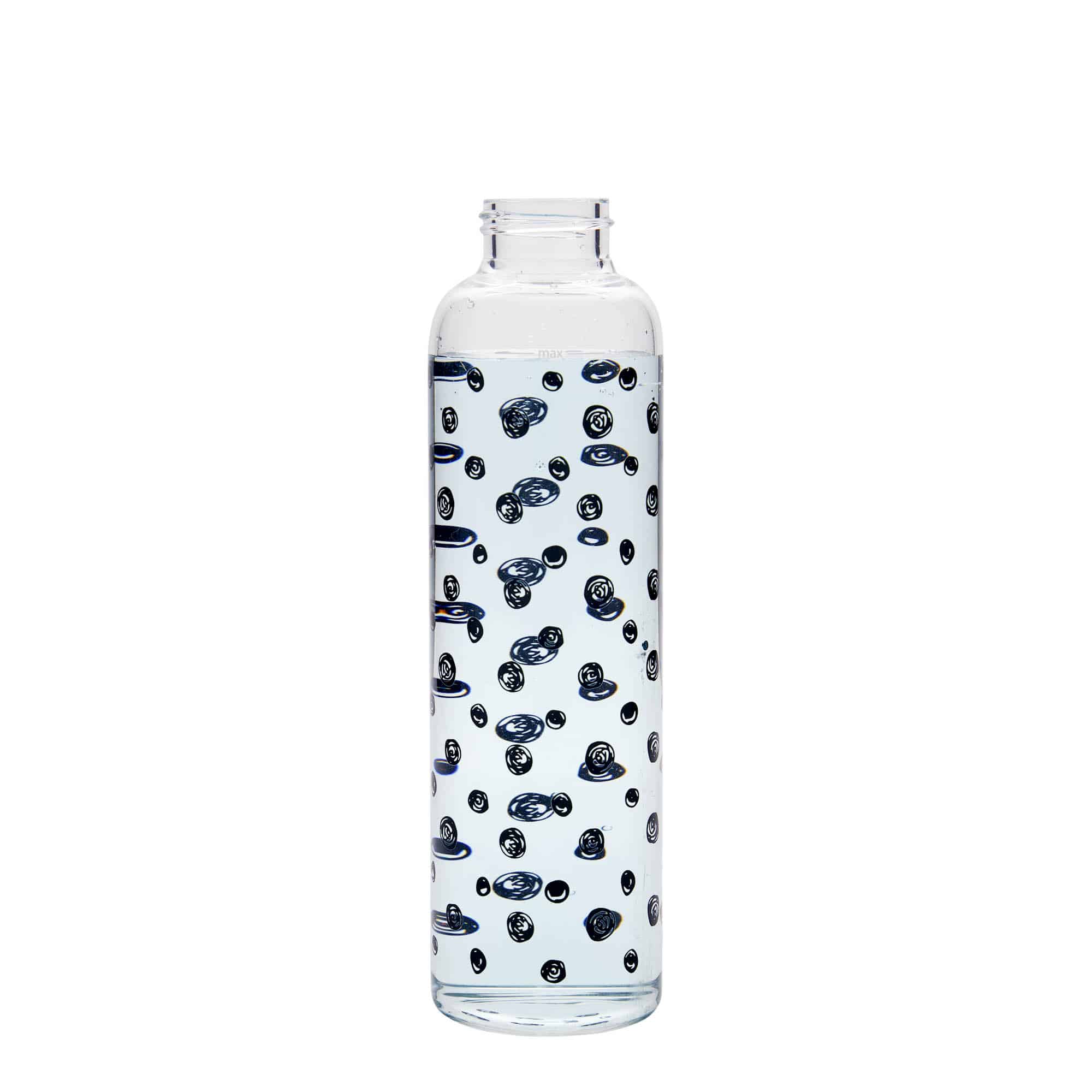 Sticlă de băut de 500 ml „Perseus”, motiv decorativ: Puncte negre, închidere: Capac filetat