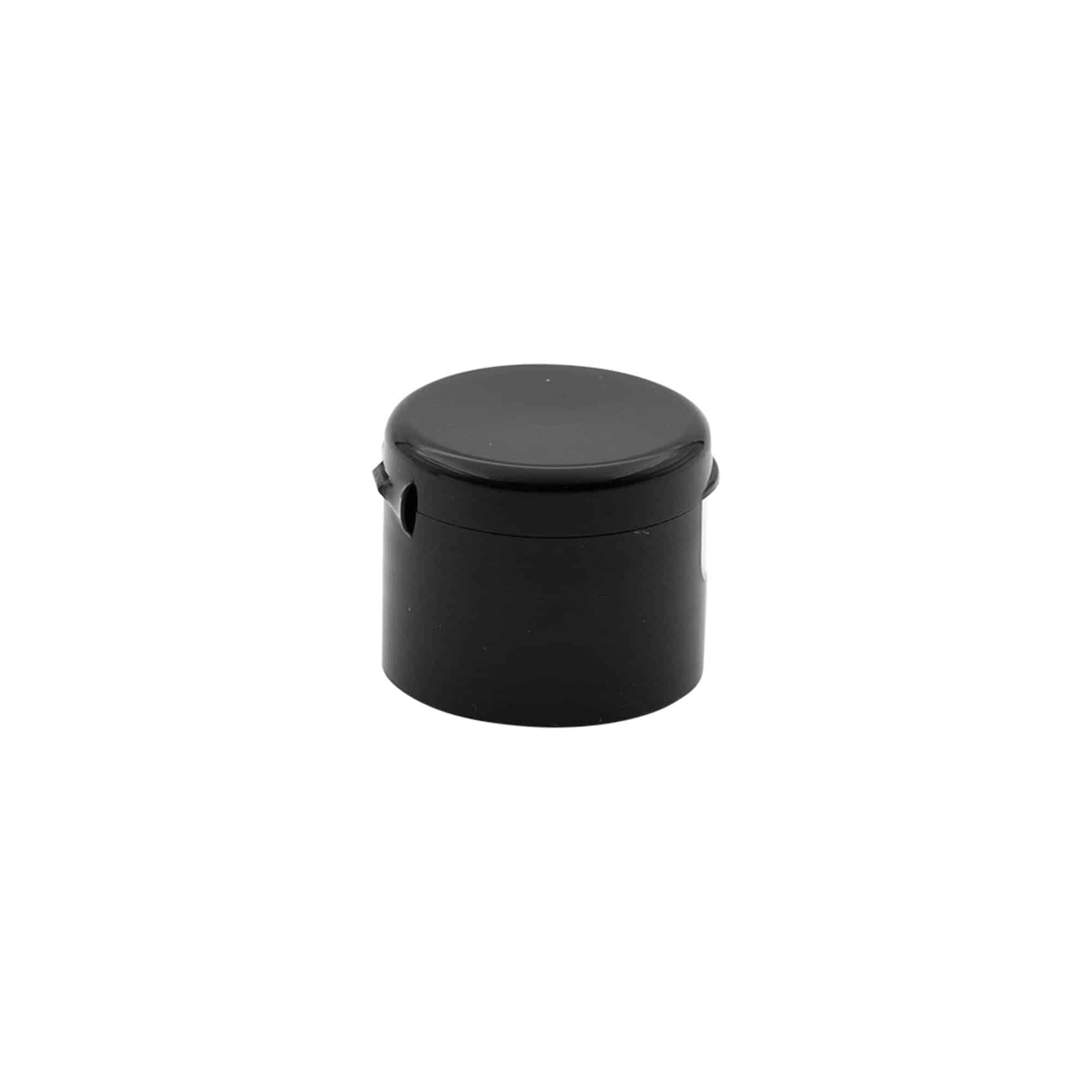 Capac filetat flip top, material plastic PP, negru, pentru închidere: GPI 24/410